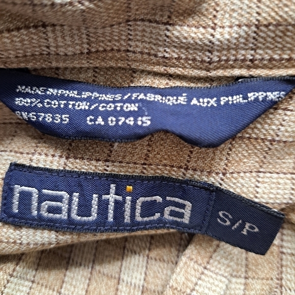 Nautica Women's Plaid Button Down Shirt   Size SP - Picture 3 of 4